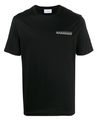 schwarzes T-Shirt mit einem Rundhalsausschnitt von Salvatore Ferragamo