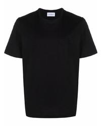 schwarzes T-Shirt mit einem Rundhalsausschnitt von Salvatore Ferragamo