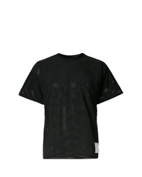 schwarzes T-Shirt mit einem Rundhalsausschnitt von Satisfy