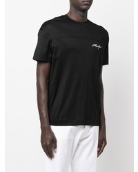 schwarzes T-Shirt mit einem Rundhalsausschnitt von Emporio Armani