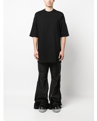 schwarzes T-Shirt mit einem Rundhalsausschnitt von Rick Owens