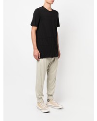 schwarzes T-Shirt mit einem Rundhalsausschnitt von Rick Owens DRKSHDW