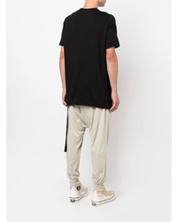 schwarzes T-Shirt mit einem Rundhalsausschnitt von Rick Owens DRKSHDW