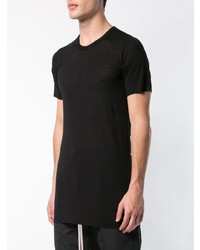 schwarzes T-Shirt mit einem Rundhalsausschnitt von Rick Owens