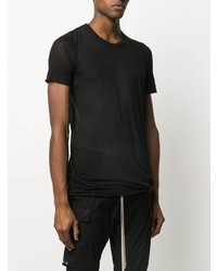 schwarzes T-Shirt mit einem Rundhalsausschnitt von Rick Owens