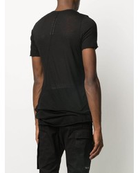 schwarzes T-Shirt mit einem Rundhalsausschnitt von Rick Owens