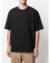 schwarzes T-Shirt mit einem Rundhalsausschnitt von Heron Preston for Calvin Klein