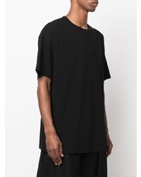 schwarzes T-Shirt mit einem Rundhalsausschnitt von Yohji Yamamoto