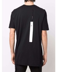 schwarzes T-Shirt mit einem Rundhalsausschnitt von 11 By Boris Bidjan Saberi