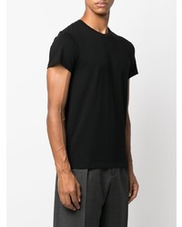 schwarzes T-Shirt mit einem Rundhalsausschnitt von Jil Sander