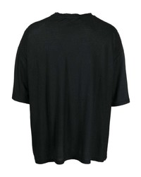 schwarzes T-Shirt mit einem Rundhalsausschnitt von Costumein