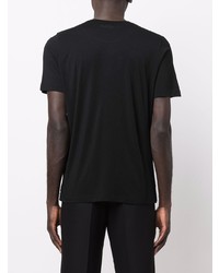 schwarzes T-Shirt mit einem Rundhalsausschnitt von Canali