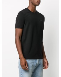 schwarzes T-Shirt mit einem Rundhalsausschnitt von Emporio Armani