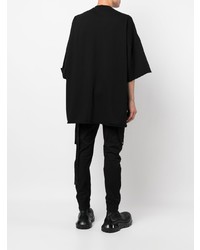 schwarzes T-Shirt mit einem Rundhalsausschnitt von Rick Owens DRKSHDW