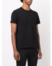 schwarzes T-Shirt mit einem Rundhalsausschnitt von Rick Owens