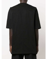 schwarzes T-Shirt mit einem Rundhalsausschnitt von Rick Owens