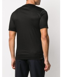 schwarzes T-Shirt mit einem Rundhalsausschnitt von Z Zegna