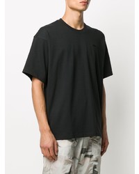 schwarzes T-Shirt mit einem Rundhalsausschnitt von Adidas By Pharrell Williams