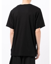 schwarzes T-Shirt mit einem Rundhalsausschnitt von Yohji Yamamoto