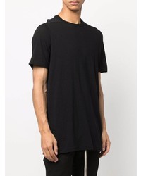 schwarzes T-Shirt mit einem Rundhalsausschnitt von Rick Owens