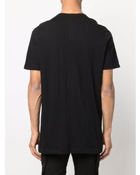 schwarzes T-Shirt mit einem Rundhalsausschnitt von Rick Owens