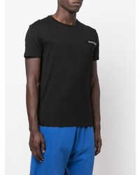 schwarzes T-Shirt mit einem Rundhalsausschnitt von Emporio Armani