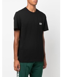 schwarzes T-Shirt mit einem Rundhalsausschnitt von Golden Goose