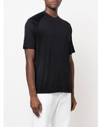 schwarzes T-Shirt mit einem Rundhalsausschnitt von Zegna