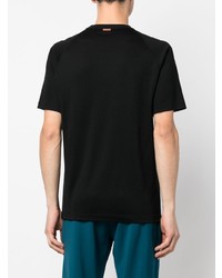 schwarzes T-Shirt mit einem Rundhalsausschnitt von Zegna