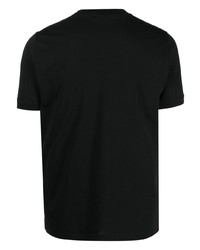 schwarzes T-Shirt mit einem Rundhalsausschnitt von Cenere Gb
