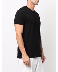 schwarzes T-Shirt mit einem Rundhalsausschnitt von Jil Sander