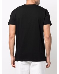 schwarzes T-Shirt mit einem Rundhalsausschnitt von Jil Sander