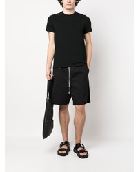 schwarzes T-Shirt mit einem Rundhalsausschnitt von Rick Owens