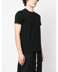 schwarzes T-Shirt mit einem Rundhalsausschnitt von Rick Owens