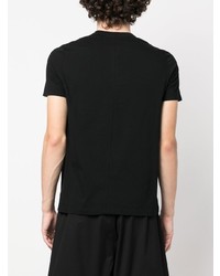 schwarzes T-Shirt mit einem Rundhalsausschnitt von Rick Owens