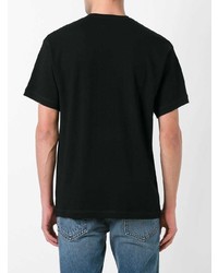 schwarzes T-Shirt mit einem Rundhalsausschnitt von T by Alexander Wang