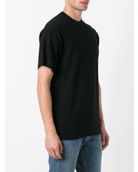 schwarzes T-Shirt mit einem Rundhalsausschnitt von T by Alexander Wang