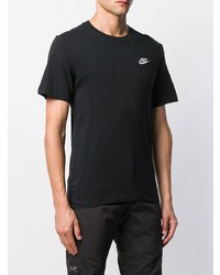 schwarzes T-Shirt mit einem Rundhalsausschnitt von Nike