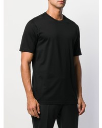 schwarzes T-Shirt mit einem Rundhalsausschnitt von Z Zegna