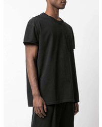 schwarzes T-Shirt mit einem Rundhalsausschnitt von Maison Margiela