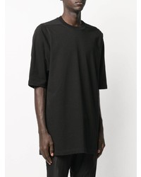 schwarzes T-Shirt mit einem Rundhalsausschnitt von Rick Owens