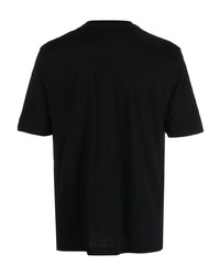 schwarzes T-Shirt mit einem Rundhalsausschnitt von Auralee