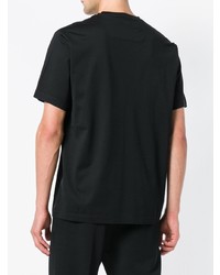 schwarzes T-Shirt mit einem Rundhalsausschnitt von Z Zegna