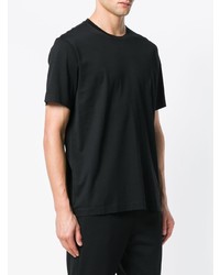 schwarzes T-Shirt mit einem Rundhalsausschnitt von Z Zegna