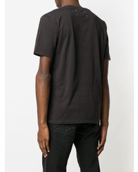 schwarzes T-Shirt mit einem Rundhalsausschnitt von Maison Margiela