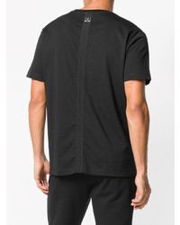 schwarzes T-Shirt mit einem Rundhalsausschnitt von Les Hommes Urban