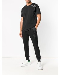 schwarzes T-Shirt mit einem Rundhalsausschnitt von Les Hommes Urban