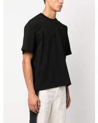 schwarzes T-Shirt mit einem Rundhalsausschnitt von Sacai