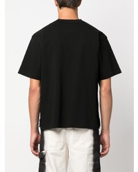 schwarzes T-Shirt mit einem Rundhalsausschnitt von Sacai