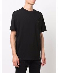 schwarzes T-Shirt mit einem Rundhalsausschnitt von Giuseppe Zanotti